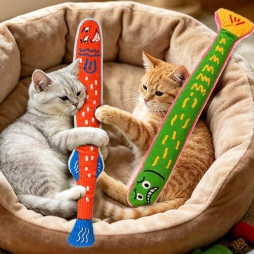 Peluche de gatos interactivo Filvczt de 50 cm para juego en jardín 3