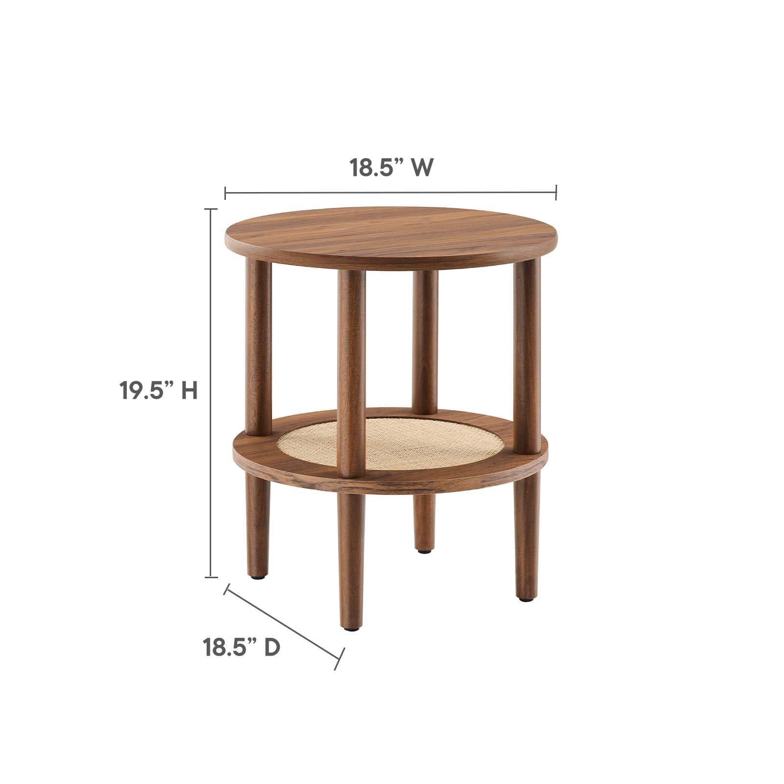 Amazon.com: Modway EEI-6527-WAL Torus Round Side Table, Walnut