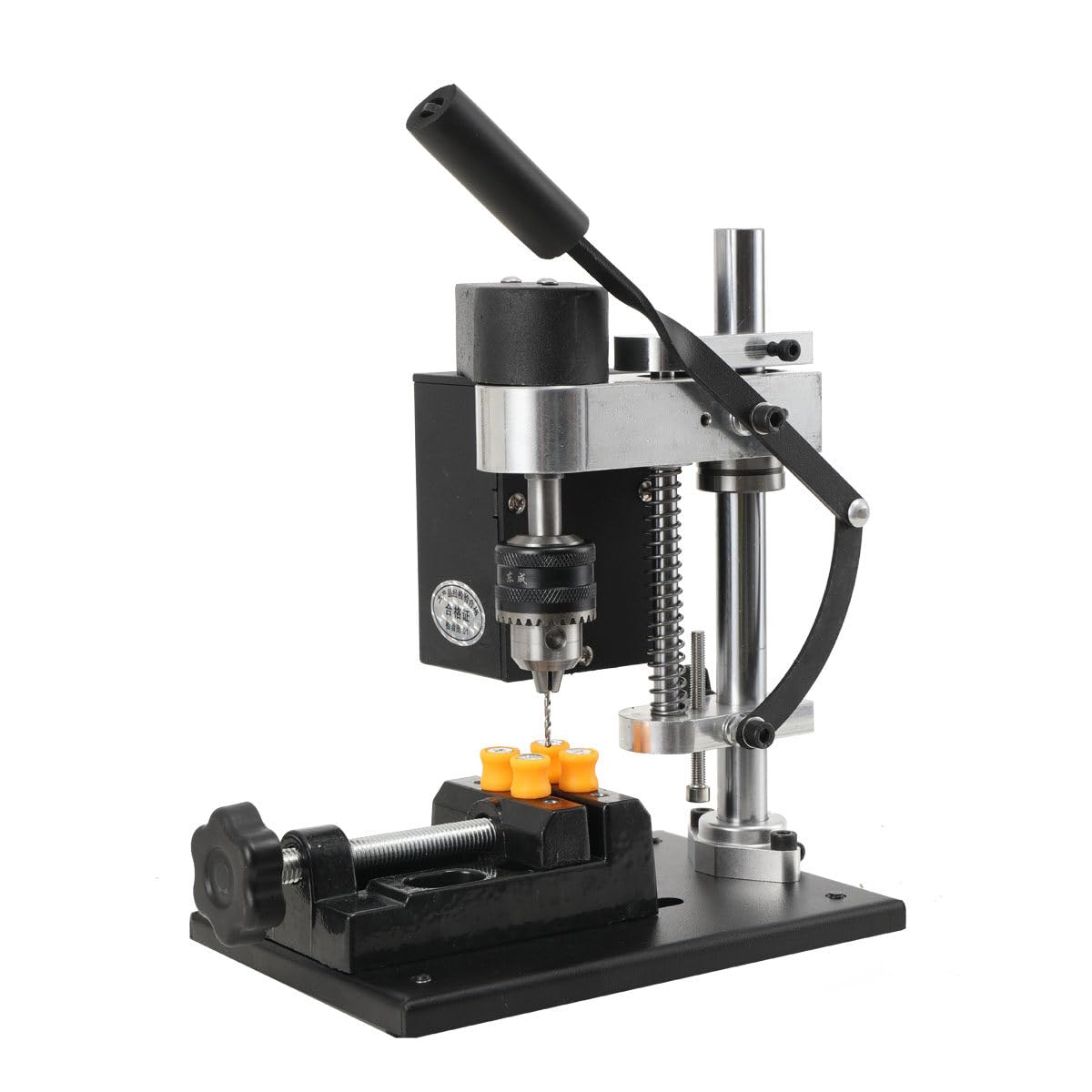 SUDEG Mini Bench Drill Press, 120W Precision Benchtop Drilling Press, 0.6-6mm,7 Variable Speed,B10 Chuck,for Handicraft, DIY Jewelry Making, Metal Wood Working