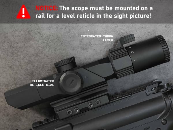 Image of Monstrum Archangel SE 1-6x SFP LPVO Scope with Integrated Mount