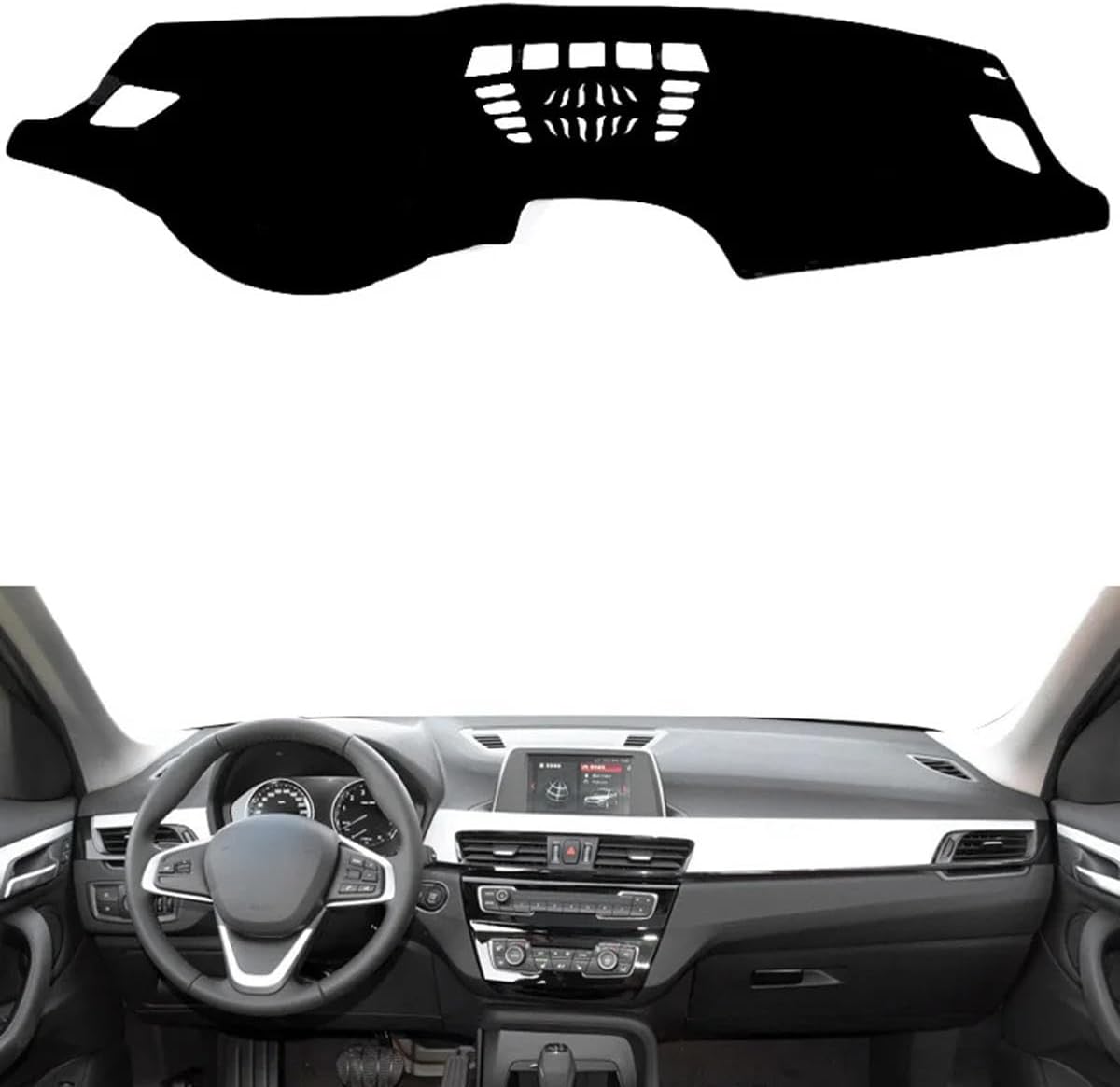 Fit for BMW X1(F48) 2016-2021,Dashboard Cover,Black Dash Board Cover,Non-Slip Interior Dash Covers,Car Accessories