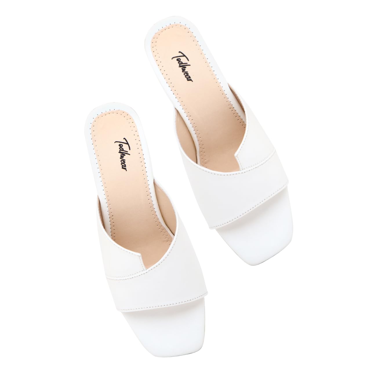 Double Cut Heeled Sandals Square Toe Sandals Slip On Block heel | Stylish & Comfortable Open Toe Dress Shoes |-image-39