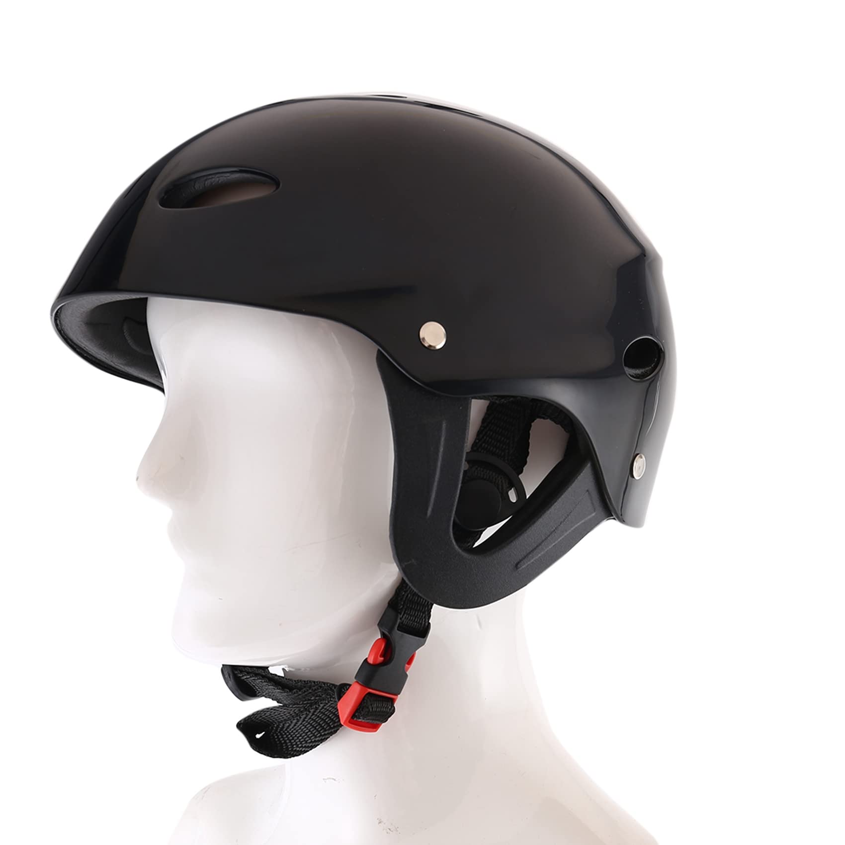 Casque de Securite Protecteur 11 Trous Respirant pour Sports Nautiques Kayak Canoe Surf Paddleboard - Noir