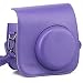 [Fujifilm Instax Mini 8 8+ 9 Case] - CAIUL Comprehensive Protection Instax Mini 8 8+ 9 Camera Case Bag With Soft PU Leather Material ( Purple )