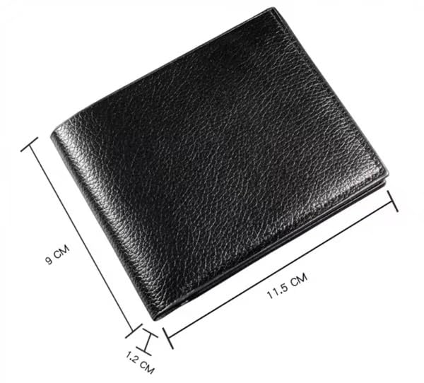 Ultra soft synthetic leather men's wallet, easy to carry, compact design, safe for holding cash cards, black, brown, suitable for personal use and gift giving (black)2