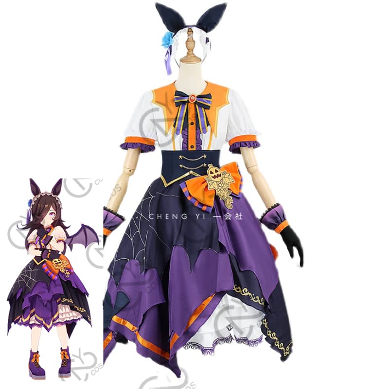 ウマ娘 プリティーダービー ライスシャワー ハロウィン コスプレ衣装 ウマ娘 プリティーダービー」，ハロウィン衣装のライスシャワー