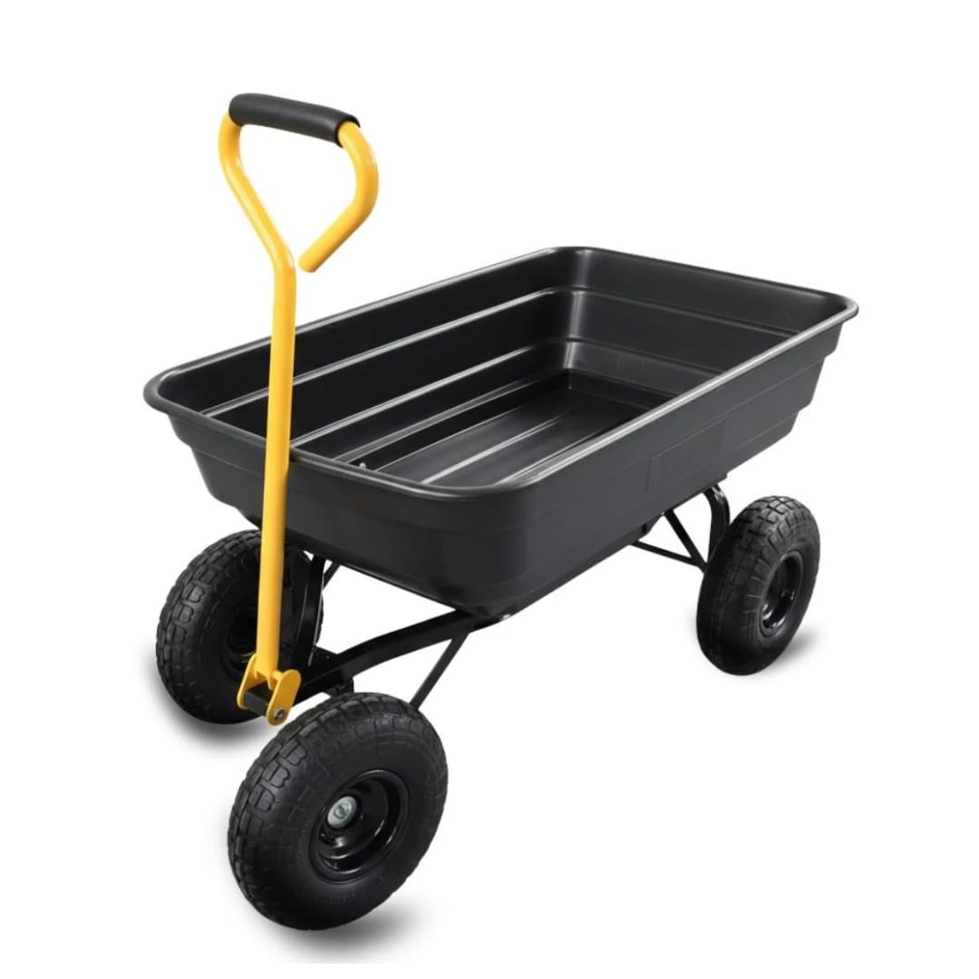Carro de jardín de Mano Plegable, Capacidad de Carga de 180 kg, Carretilla de jardín, Remolque de Mano