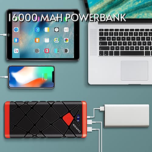 Avviatore Batteria Auto, 1500A 16000mAh Portatile