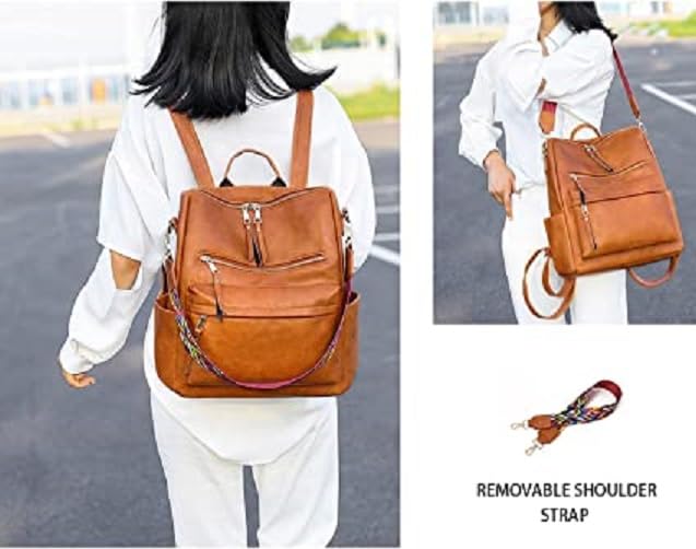 Image of Women High Qulity Multipurpose Backpack Handbag Purse, Travel Backpack Shoulder Bag for Ladies,Girls,Unisex