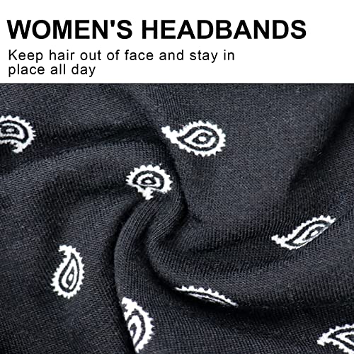 Kavya Wide Hair bands for Women Boho Headbands for Women's Hair Elastic Soft 6 Pieces Headband Print Head bands Adult Women Accessories Yoga Sports Hairband Multicoloured Thin Headscarf - Image 3