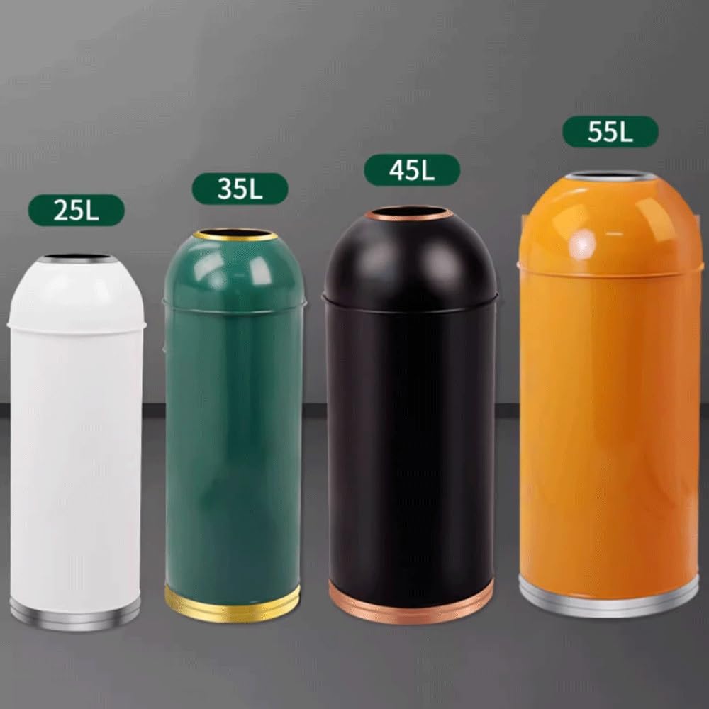 Outdoor Trash Can Kreatywny kosz na śmieci Kosz na śmieci ze stali nierdzewnej Duża pojemność Komercyjne mleko Herbata Sklep Hotel Centrum handlowe (czerwony, 25 l)
