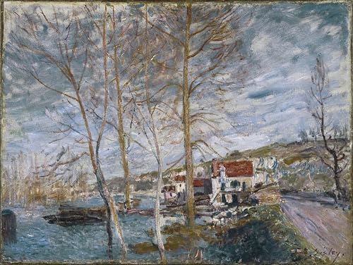 Graffiti Art Mural Inondation à Moret Sisley Poster Impression Moderne Tableaux 60x90