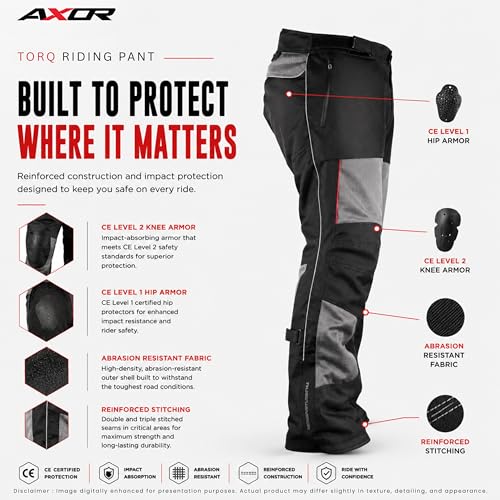 Image of Axor Torq Riding Pant Grey Black -M