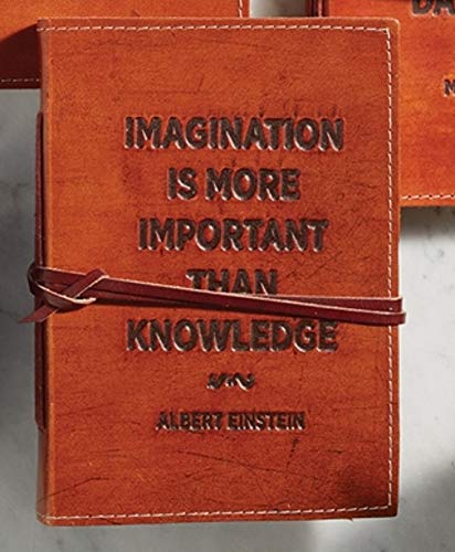 Two's Company Cuaderno de cuero auténtico con citas de vida (Albert Einstein)