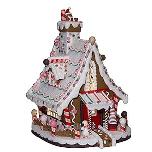 Kurt Adler 12-Inch Lighted Christmas Gingerbread House
