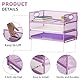 Marbrasse Schreibtisch Organizer,3 Reifen Briefpapier Tray Organizer mit Griff,Mesh Schreibtisch Organizer Fach für A4-Datei,Home Office Supplies (Violett)