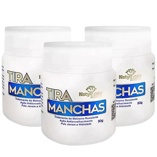 Kit 3 Pomada Tira Manchas Natyflora Combate Melasma, Ação Hidratante, Anti Envelhecimento - 50g cada