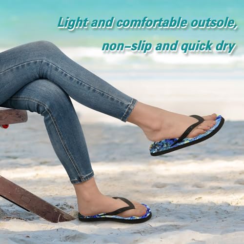 Nander Van Gogh Style Starry Sky Sandal Flip Flops of Men's & Women's,Beach Slippers Flip Flops Shower Shoes3