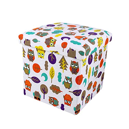 Repose-pieds ottoman carré en lin blanc pour chambre cocooning - 2