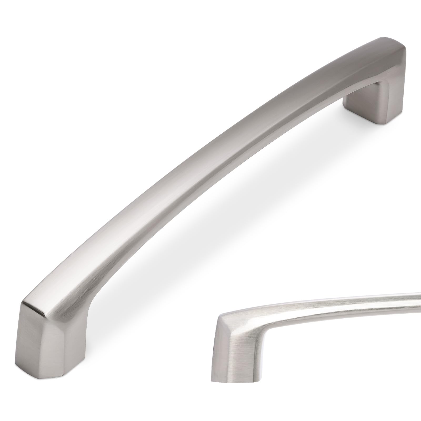 10 Pack 5 Inch Kitchen Cabinet Handles Brushed Satin Nickel Cabinet Pulls Silver Drawer Pulls Zinc Alloy Kitchen Hardware