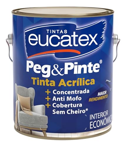 Tinta Acrílica Eucatex Peg & Pinte 3,6 Litros Fosco (Branco)