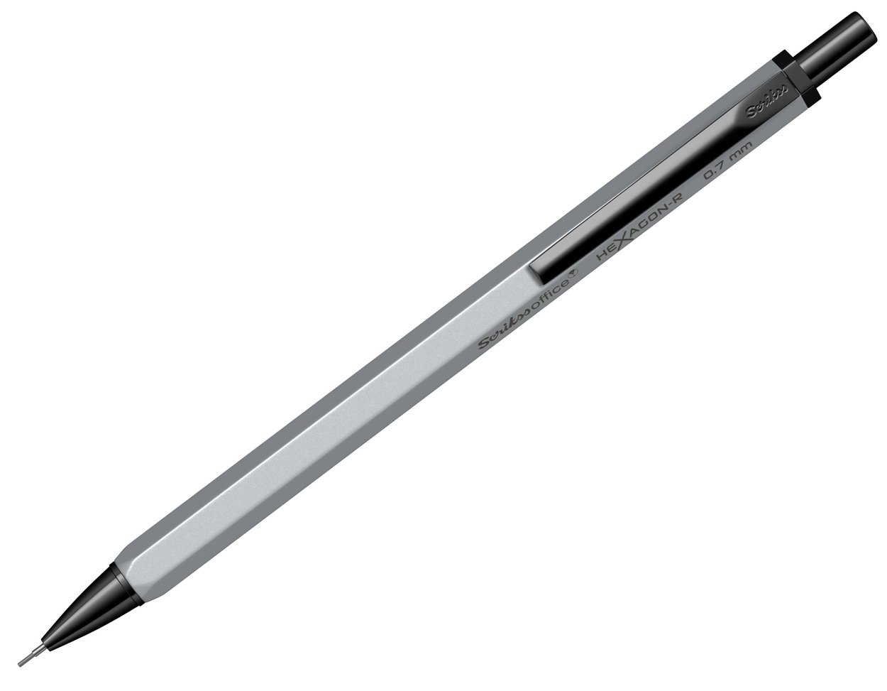 Scrikss Office Hexagonr Mekanik Kurşun Kalem Gümüş 0.7 Mm