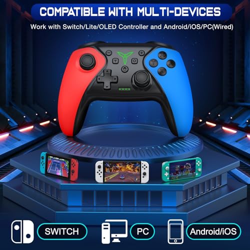 HASACOOL Wireless Switch Controller for Nintendo Switch/Switch 2/Lite/OLED, Switch Controller with a Mouse Touch Feeling on Back Buttons, Extra Switch Pro Controller with Wake-up,Programmable, Turbo - Image 4