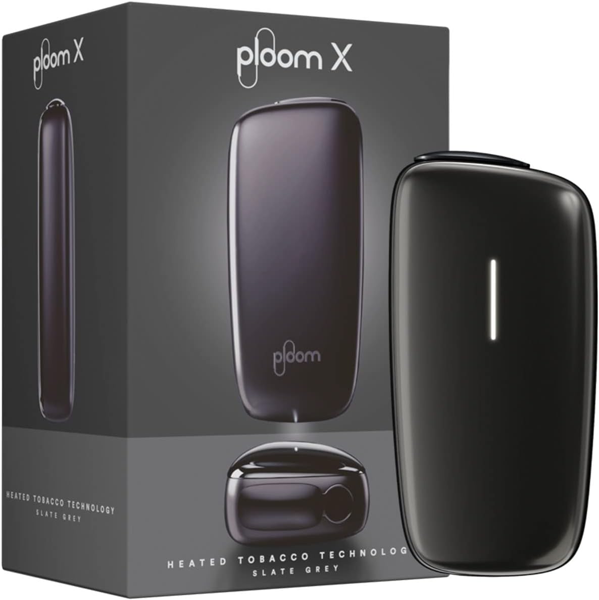 Ploom X Heated Tobacco Device Only, Grey (No Evo Heated Tobacco Sticks/No Nicotine)
