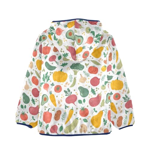 Natural Vegetables Girls Fleece Jacket Girls Fall Jacket Girls Zip Up Hoodie Girls Sherpa Jacket 2-10T2