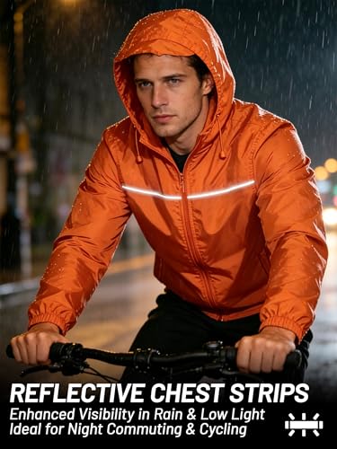 Image of SWISSWELL Mens Rain Jacket & Coats Packable Lightweight Waterproof Rain Shell Hooded for Golf Travel Hiking