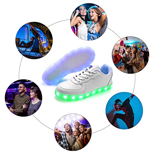 Image of Light Up Shoes Men Women LED Shoes USB Charging Adult High Top LED Sneakers Glow in The Dark Footwear for Dancing Party Festivals Festivals
