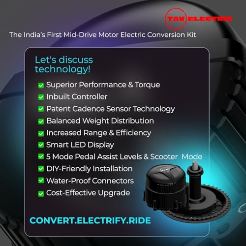 Image of TAV E-Bike Conversion kit 250W | 36V for All Types of Bicycles | High Torque Mid Drive Motor with Digital LCD Display
