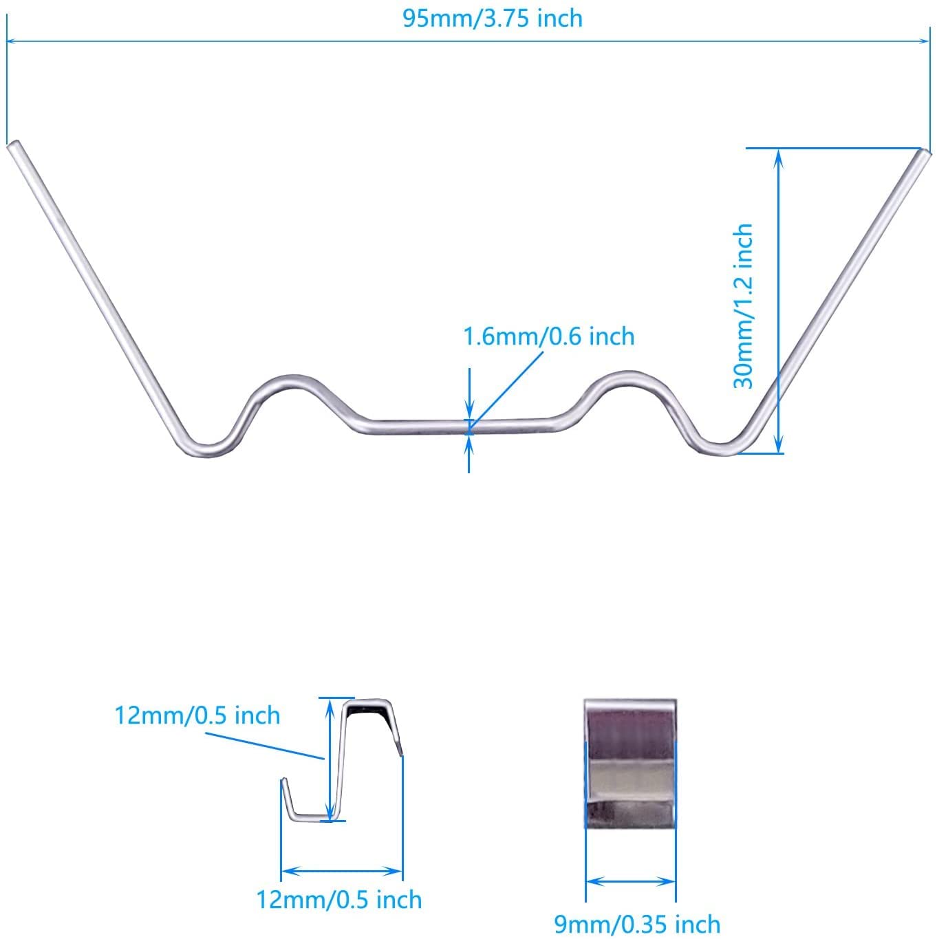Ensemble De 50 Clips De Vitrage En Acier Inoxydable Pour Serre De
