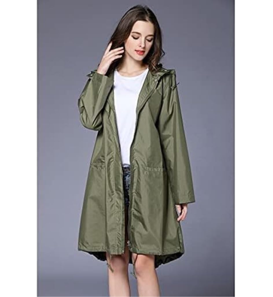 Chubasquero Mujer Hombre Chubasquero para Mujer, Poncho, Transpirable, Largo, Portátil, Repelente Al Agua, Ropa Impermeable Impermeable Poncho Lluvia (Color : Grün, Size : XL)