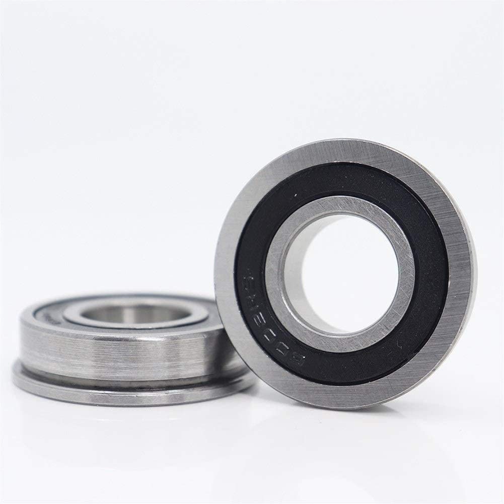 F6002RS - Rodamiento de brida de 15 x 32 x 9 mm ABEC-1 con brida F6002 RS 2RS 6002RS (4 unidades)