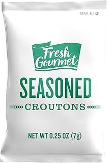 Fresh Gourmet Premium Croutons | Seasoned | 0.25 Ounce, Pack of 250 | Si...