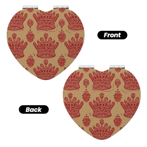 Espejo compacto de bolsillo doble cara Red Crown miniatura 2