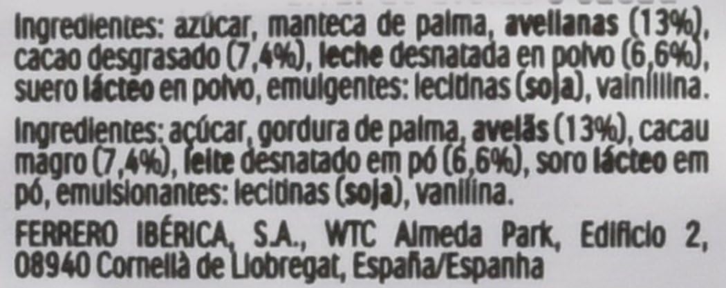 Deliex delicias de Extremadura. Lote 60 pequeñas porciones de 15 gr. Monodosis crema de avellanas y chocolate para untar