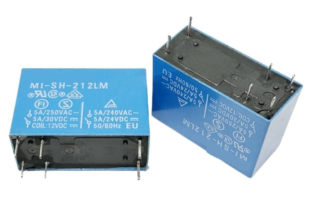 MI-SS-212DM (14F-2A-12V-5A) Relay 6 pins