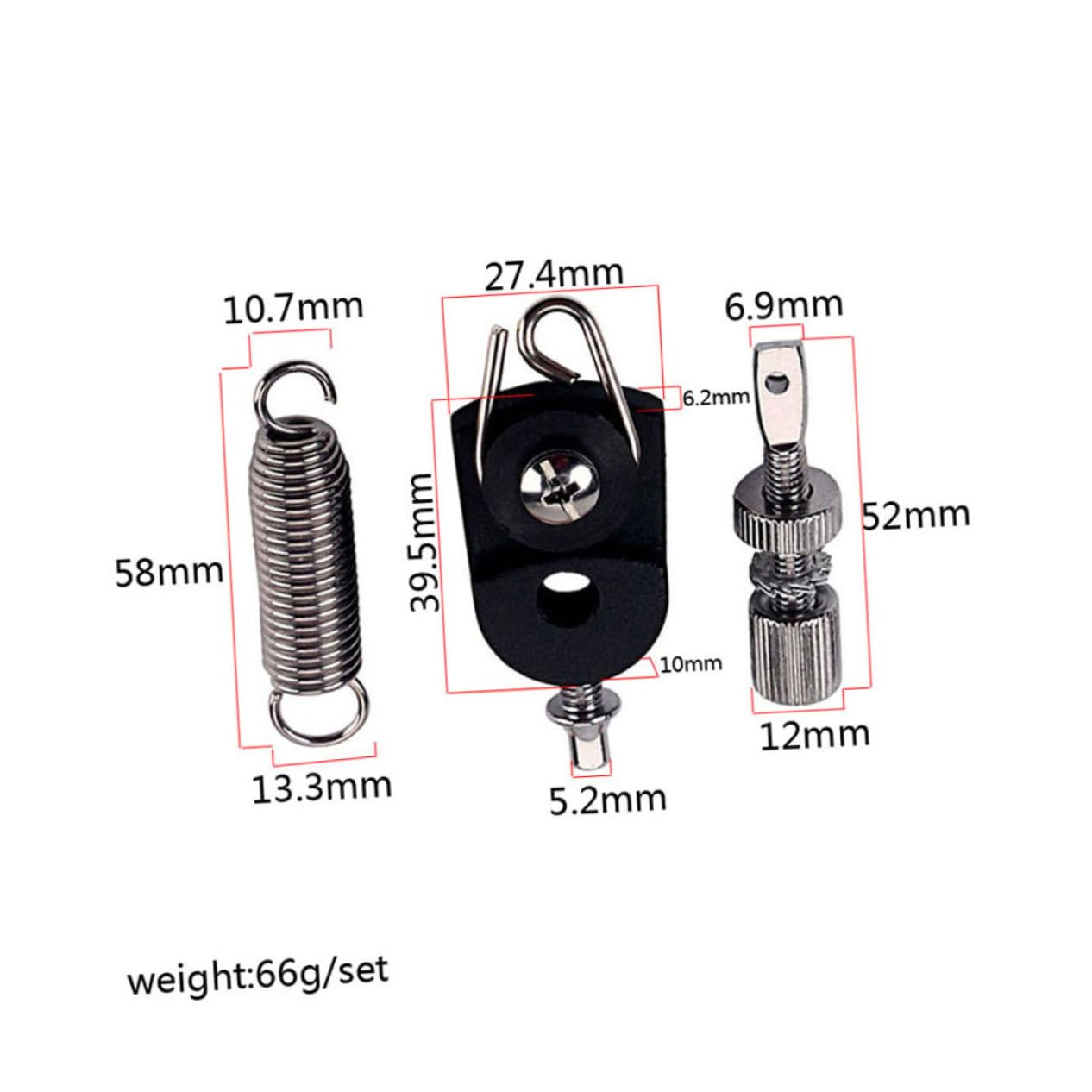 DECHOUS Drum Foot Pedal Spring Cam Tensioner for Bass Drum Foot Pedal Easy Assembly