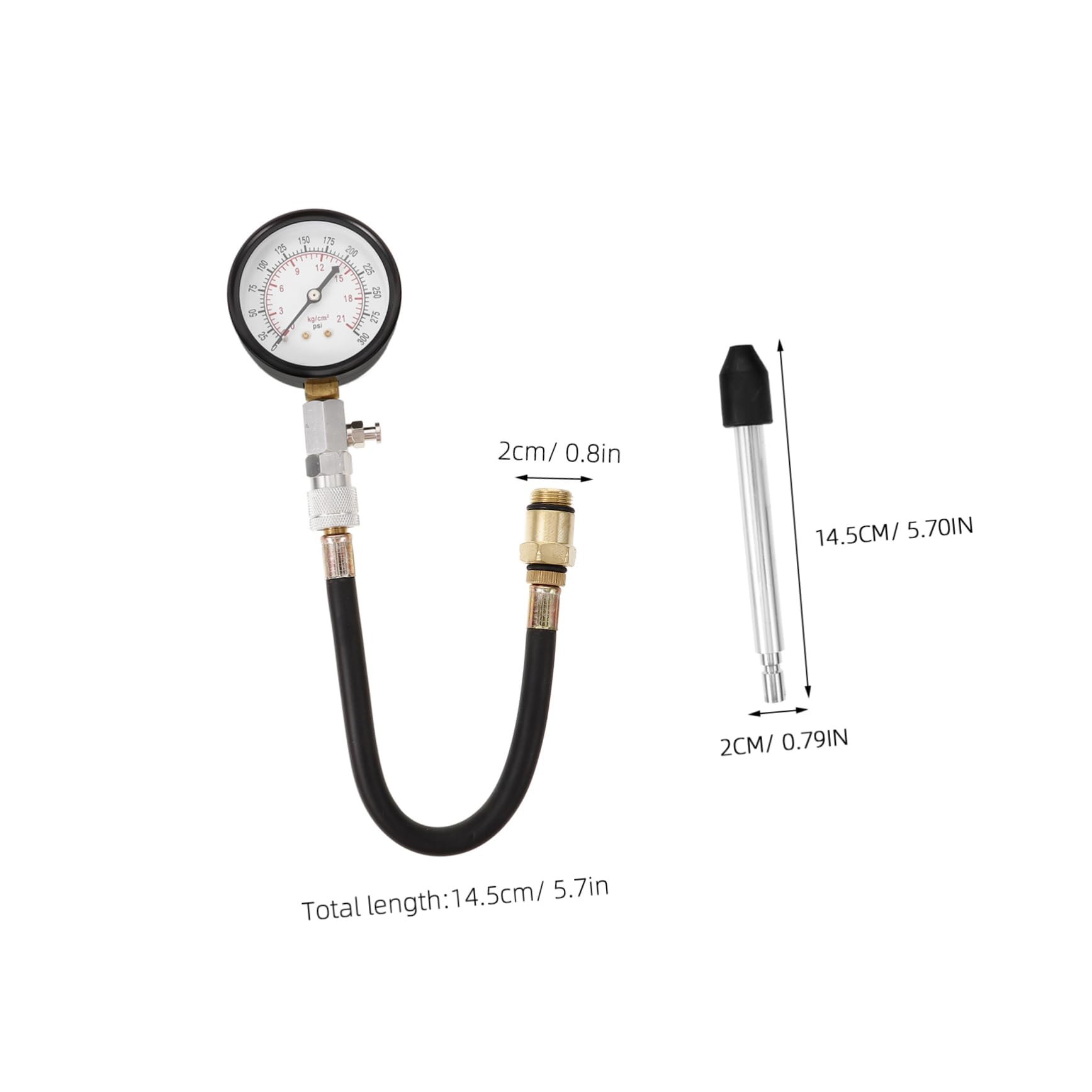 Kit Di Prova Del Manometro Di Compressione Del Motore 1 Set Per La Misurazione Della Pressione Del Cilindro Della Benzina