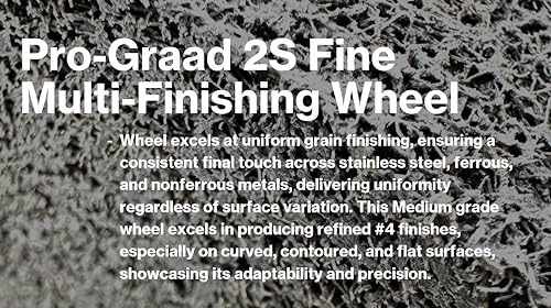 multi-finishing wheel  6 x 3 x 1 2s fine grit silicon carbide - stainless steel finishing convolute wheel 13181  for 4 finish - 1 pack