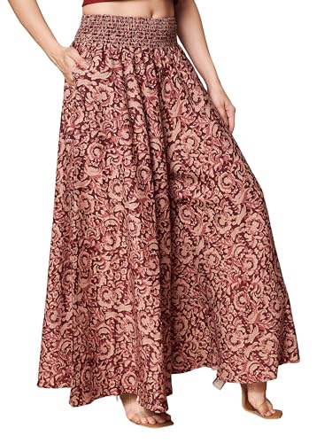 Image of KZULLY | Palazzo for Women | Solid & Printed | Stylish Wide-Leg | Comfortable Elastic Waist Bottomwear