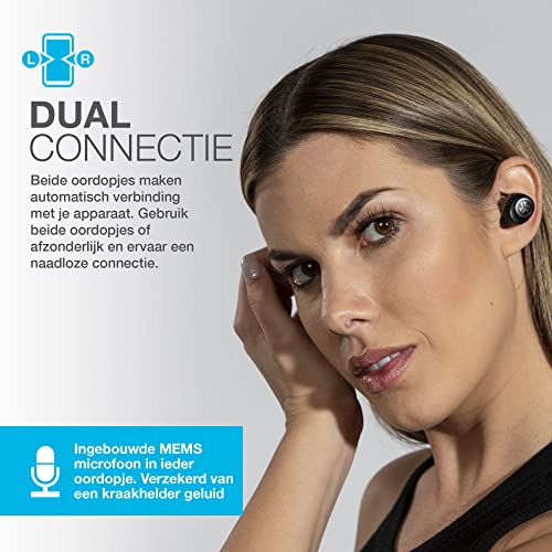 JLab Go Air True Wireless Oordopjes, Bluetooth Draadloze Hoofdtelefoon en usb oplaadstation met dubbele verbinding, aangepast EQ3-geluid en de kleinste pasvorm ooit, Zwart - Afbeelding 5