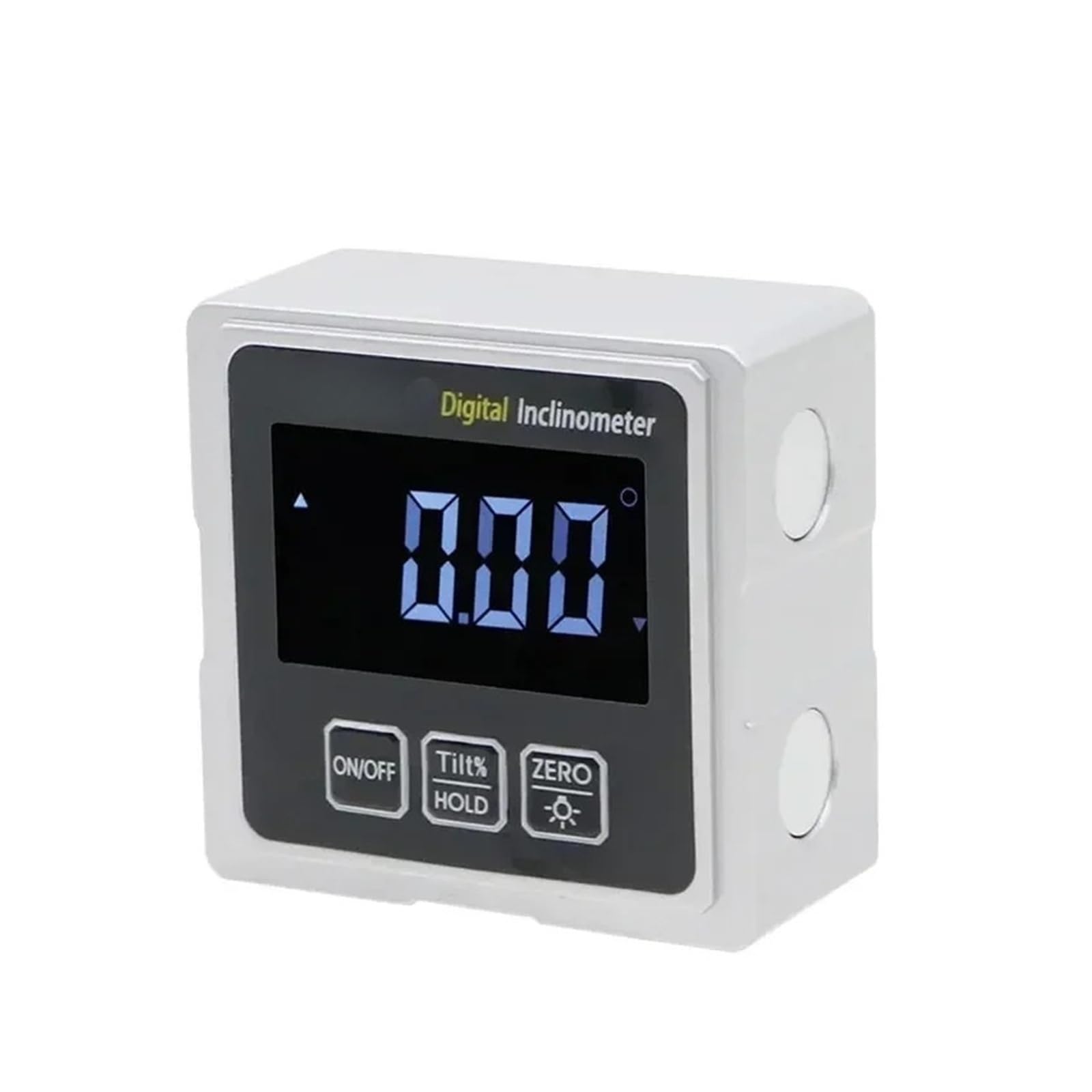 Goniometro digitale, misuratore di livello, misuratore di smusso, inclinometro con retroilluminazione e base magnetica a 3 lati
