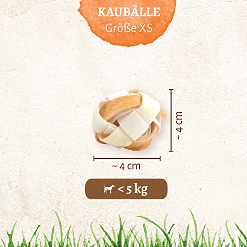 8in1 Delights Chicken Balls XS - gesunder Kausnack für Hunde, hochwertiges Hähnchenfleisch eingewickelt in Rinderhaut, 4 Stück