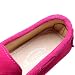 Imagen de Jamron Mujer Clásico Gamuza Corbata de Moño Loafers Comodidad Hecho a Mano Pantuflas Mocasines Fucsia 24208-2 EU40