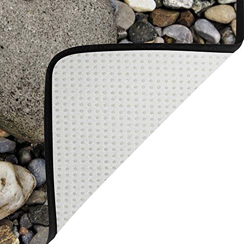 Tapis en forme de cœur gris Ruchen grand format en velours corail - 5