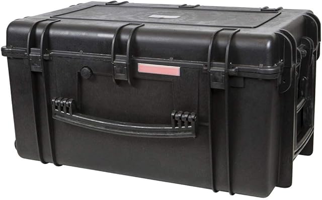 Capa rígida à prova de intempéries Monoprice  com espuma personalizável, à prova de choque, Preto, 145.8 Liter