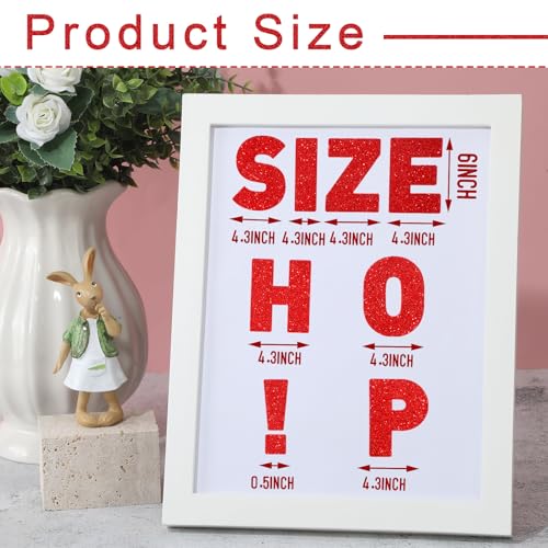 Image of Harloon 232 Pcs Large Glitter Letter Stickers, Red, 6 Inch